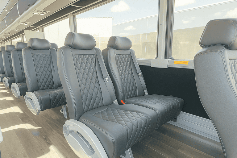 interior of Charter Bus Rental Jackson charter bus